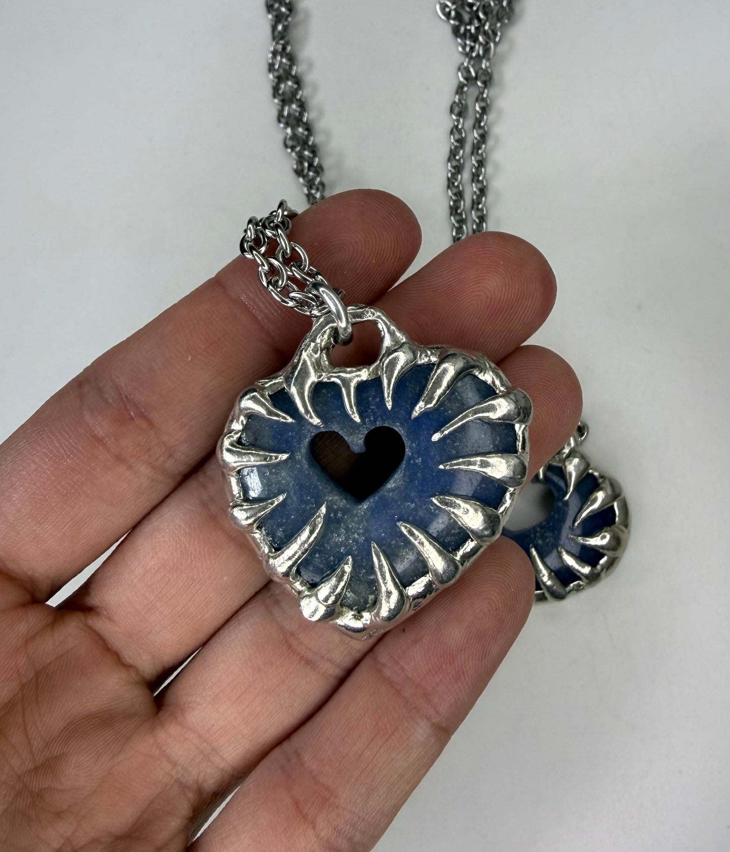 Blue Aventurine Hearts