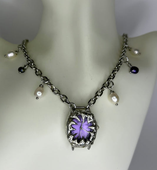 Purple Watch Necklace