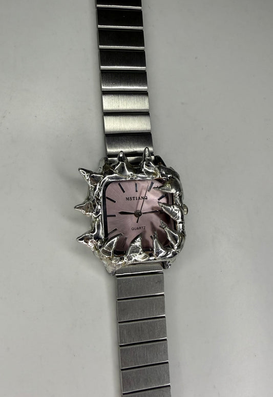 Pink Spiked Watch