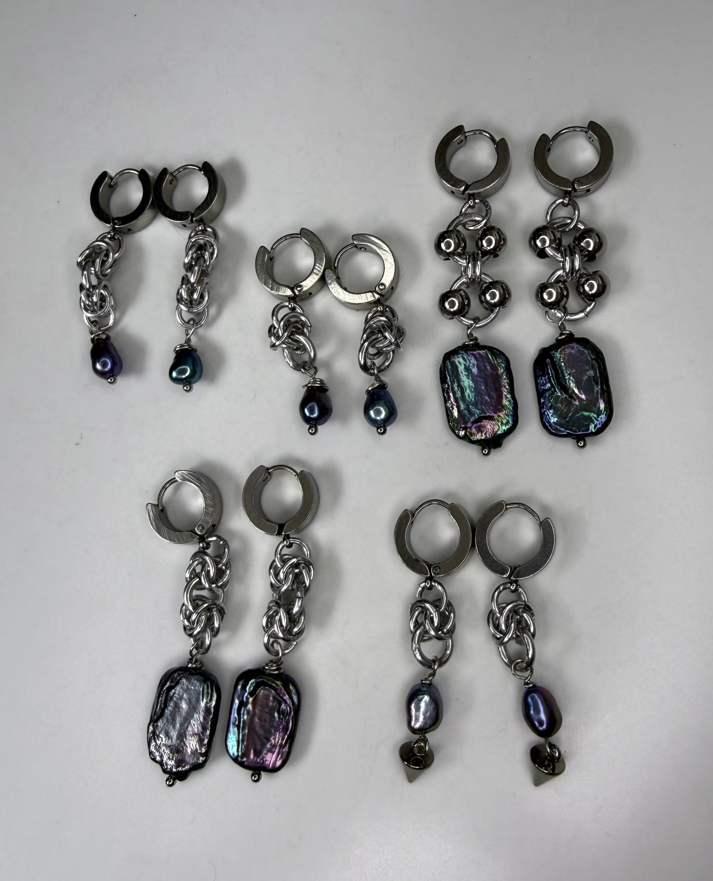 Purple Pearl Earrings