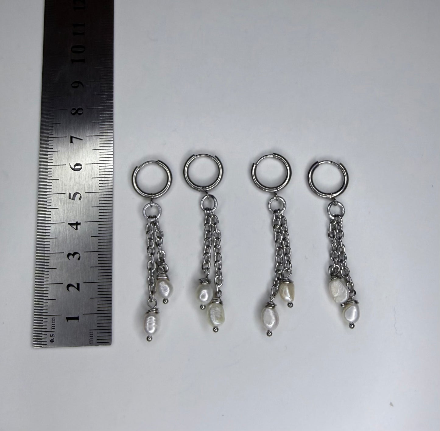 Double Pearl Earrings