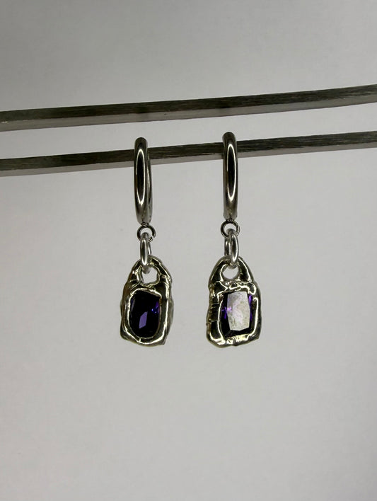 Purple Zirconia Earrings