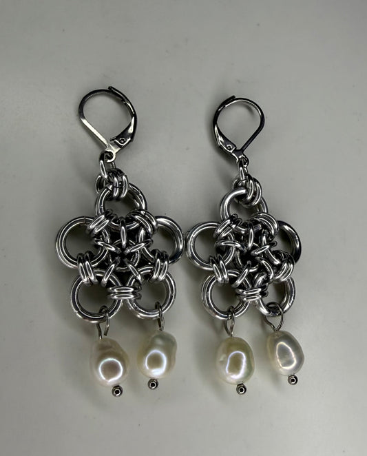 Pearly Petal Earrings