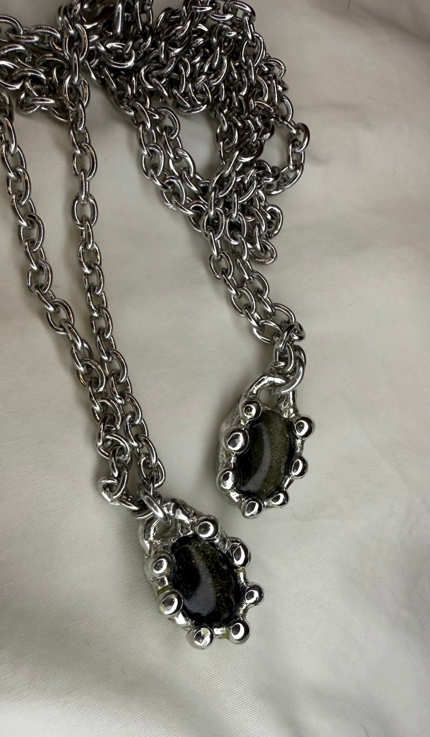 Gold Sheen Obsidian Necklace