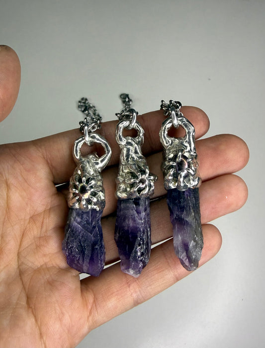 Amethyst & Pearl Pendant
