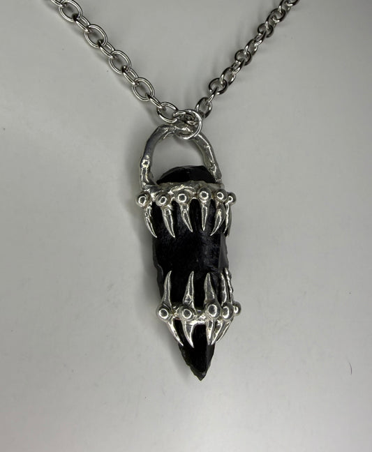 Obsidian Dagger Necklace