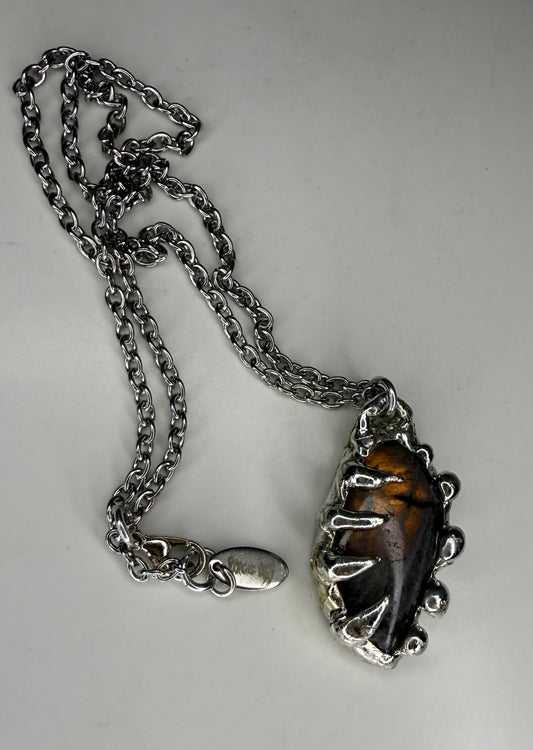 Orange Labradorite Necklace