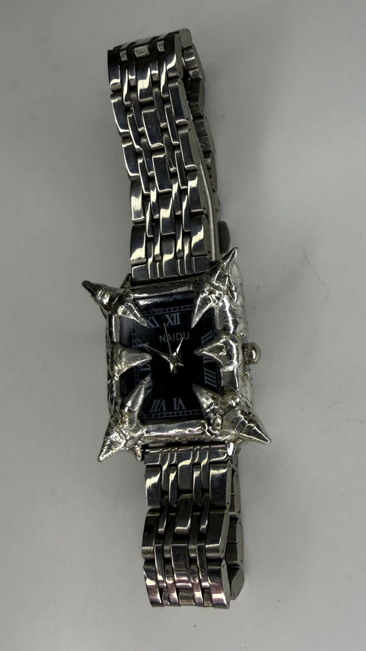 Black spiked watch
