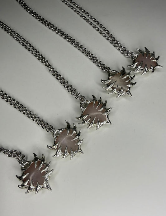 Rose quart spiked hearts