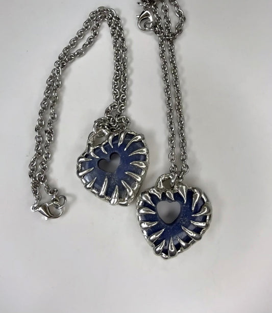 Blue Aventurine Hearts