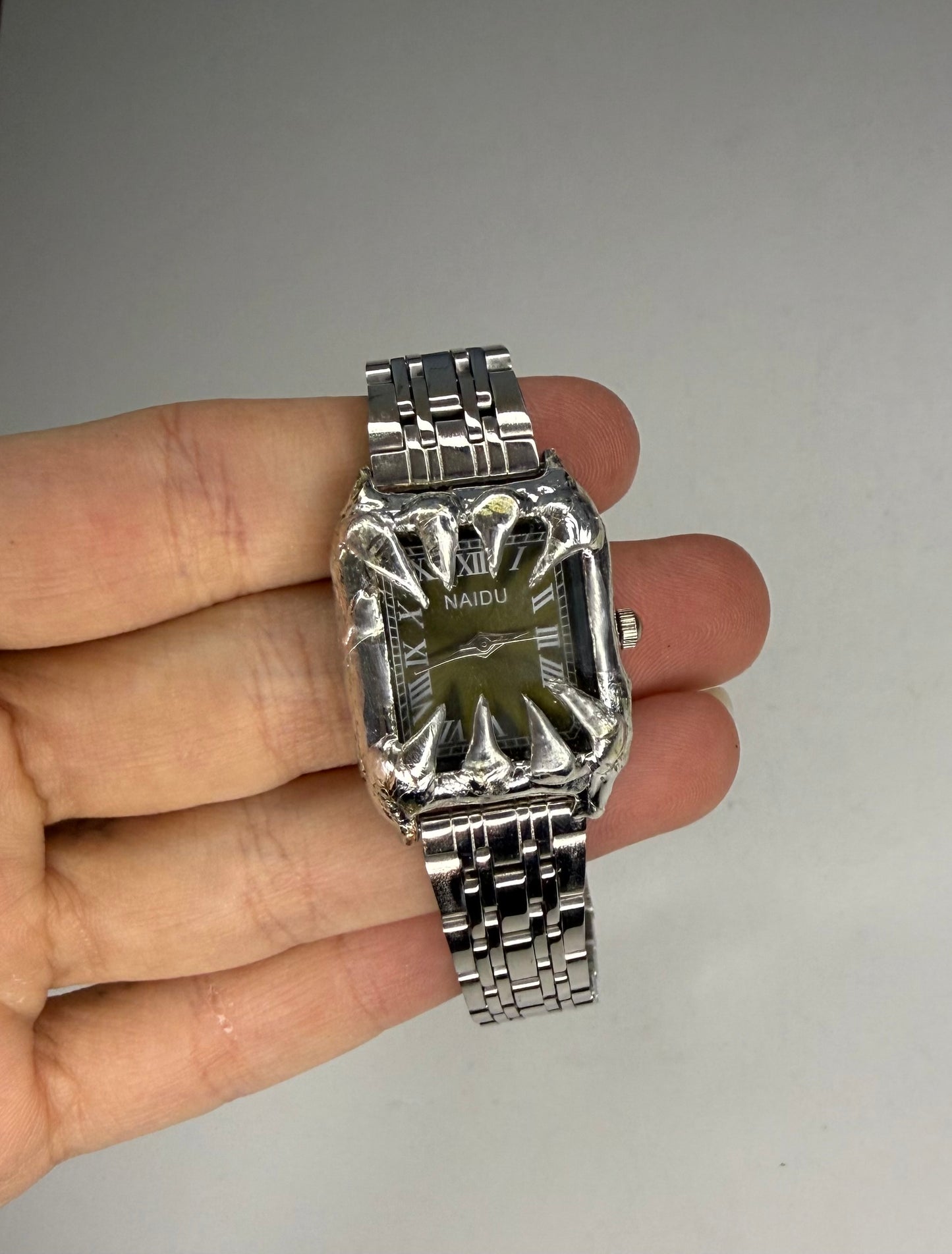 Green Spiked Watch
