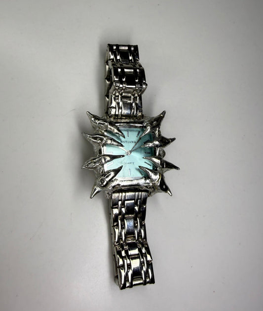 Baby Blue Spiked Watch