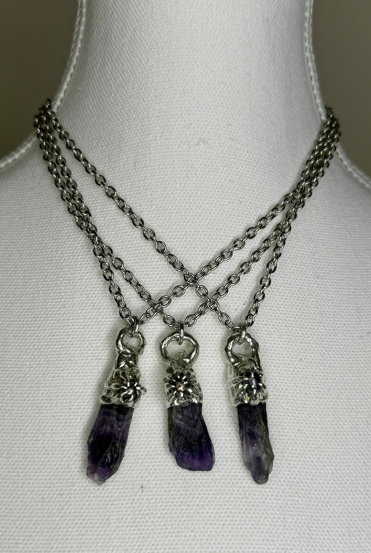 Amethyst & Pearl Pendant