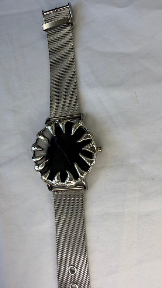 Black spiked watch