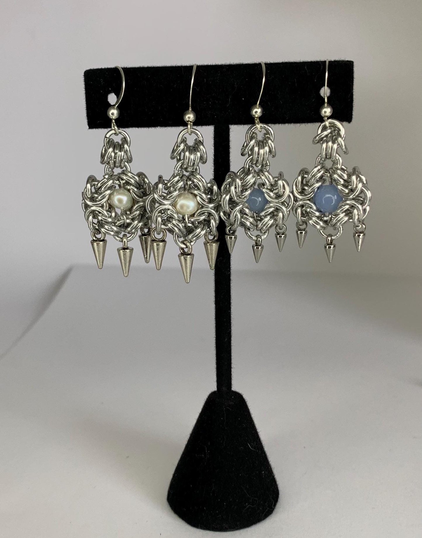 Flower Chainmail Earrings