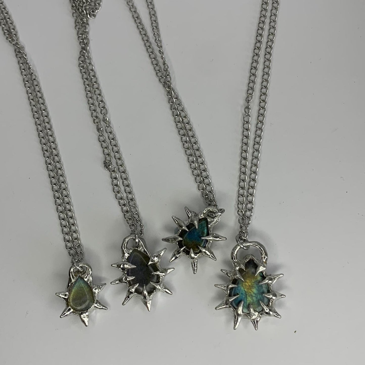 Labradorite Spiked Necklaces