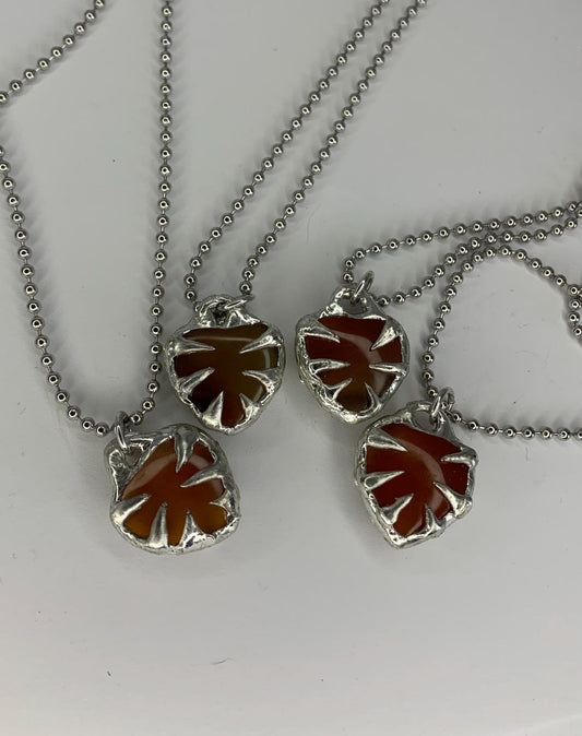 Carnelian Crystal Necklace