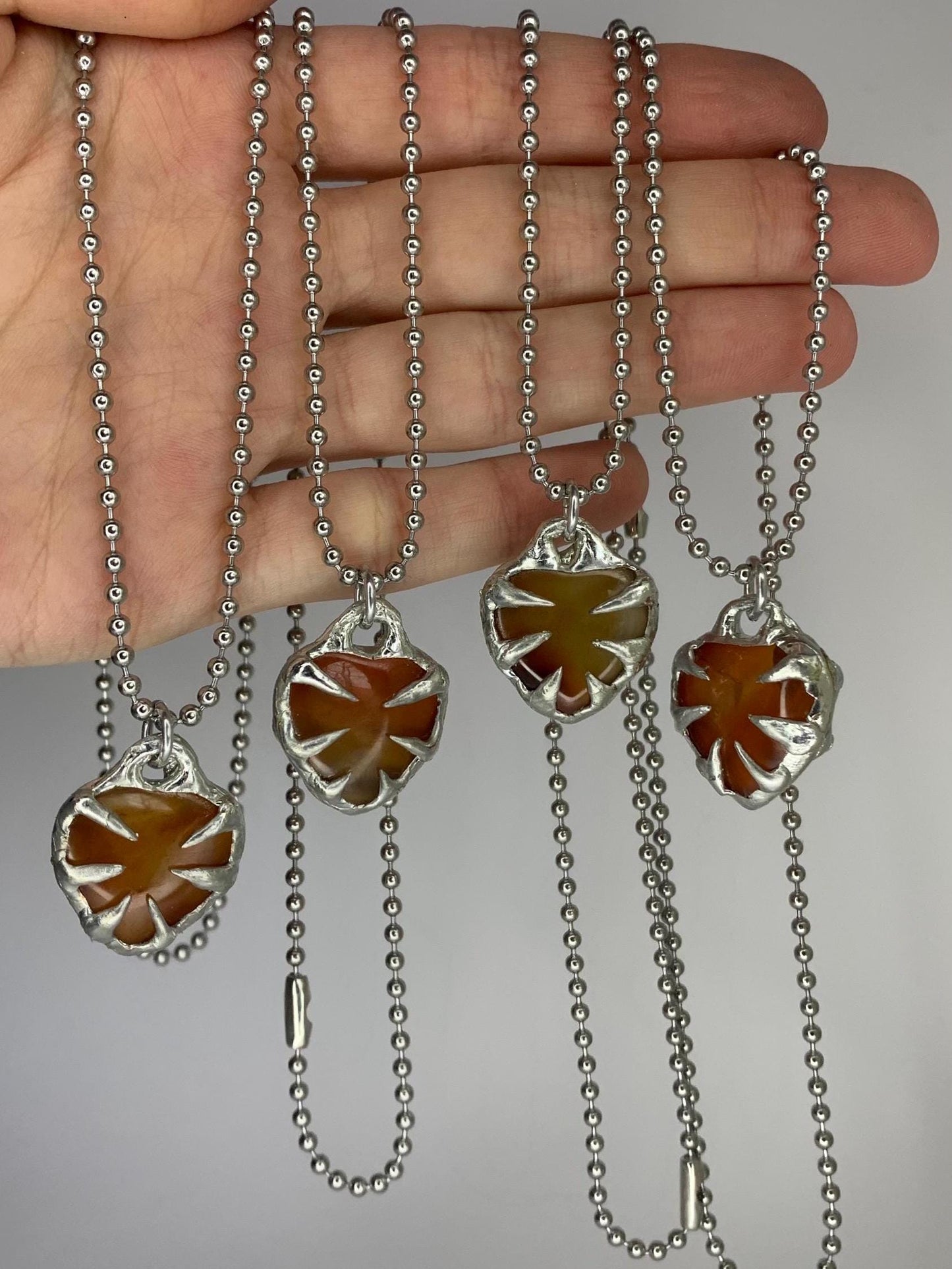 Carnelian Crystal Necklace