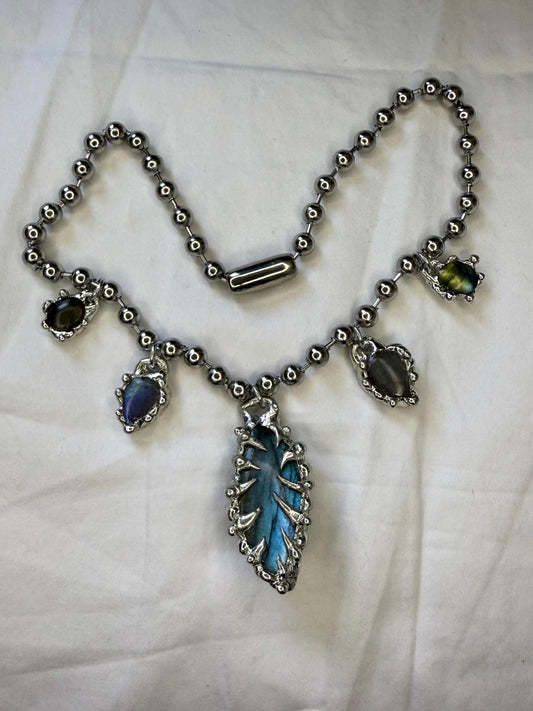 Labradorite Crystal Chocker