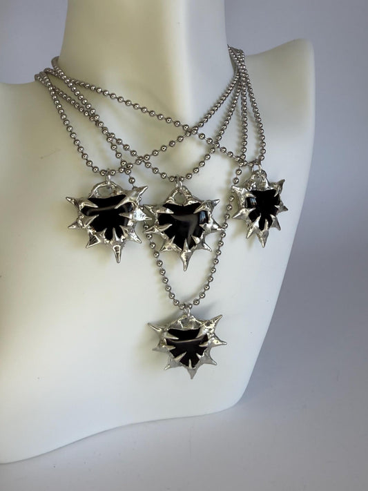 Obsidian Heart Necklaces