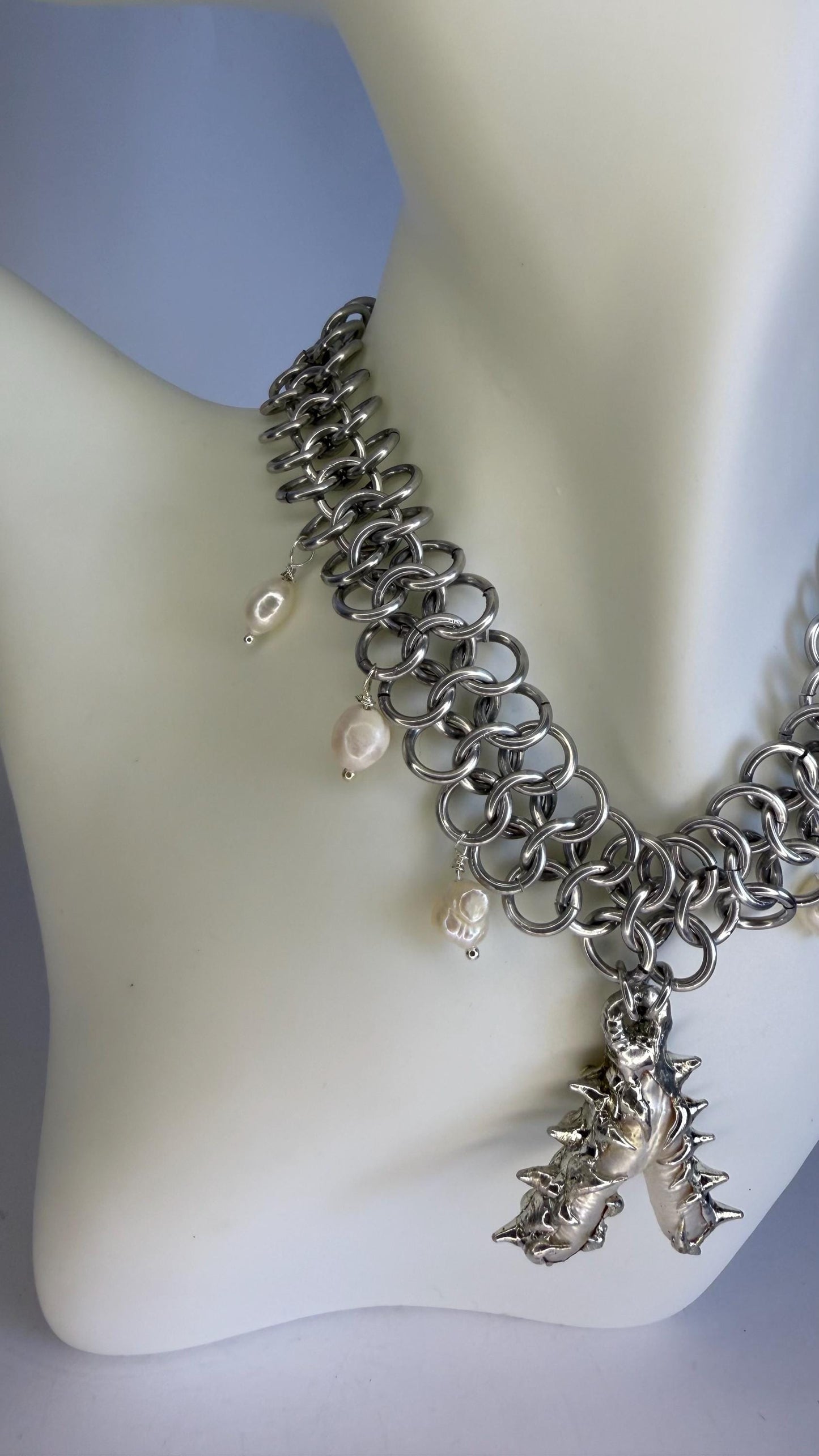 Pearl Chainmaille Necklace