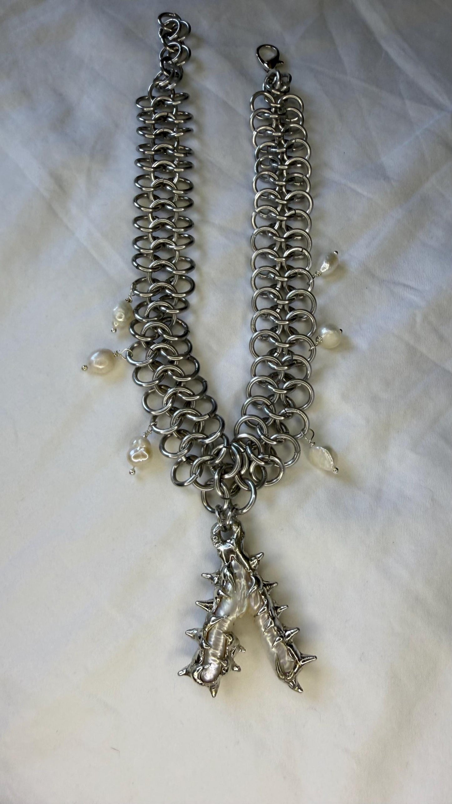 Pearl Chainmaille Necklace