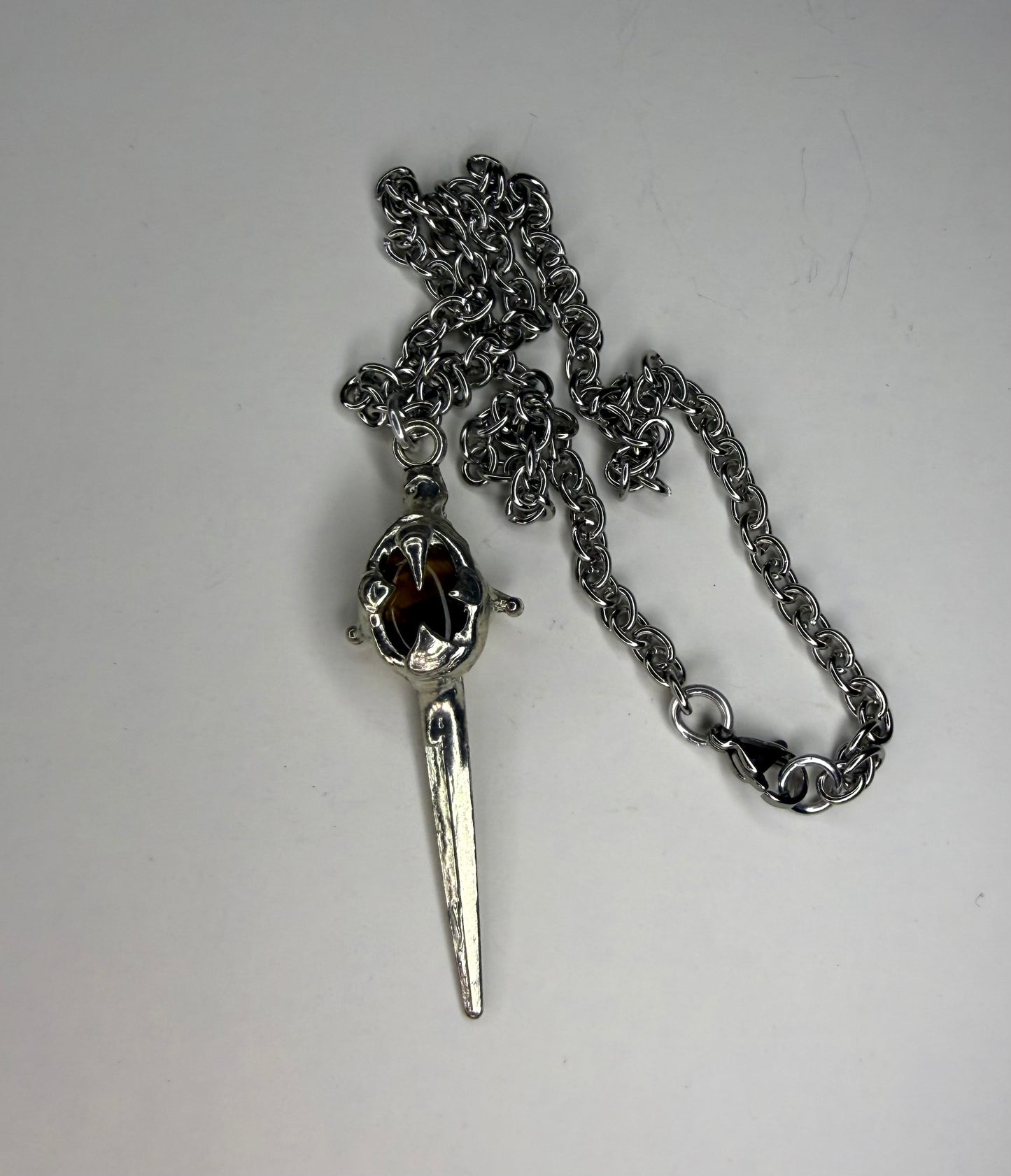 Tigers Eye Sword Necklace