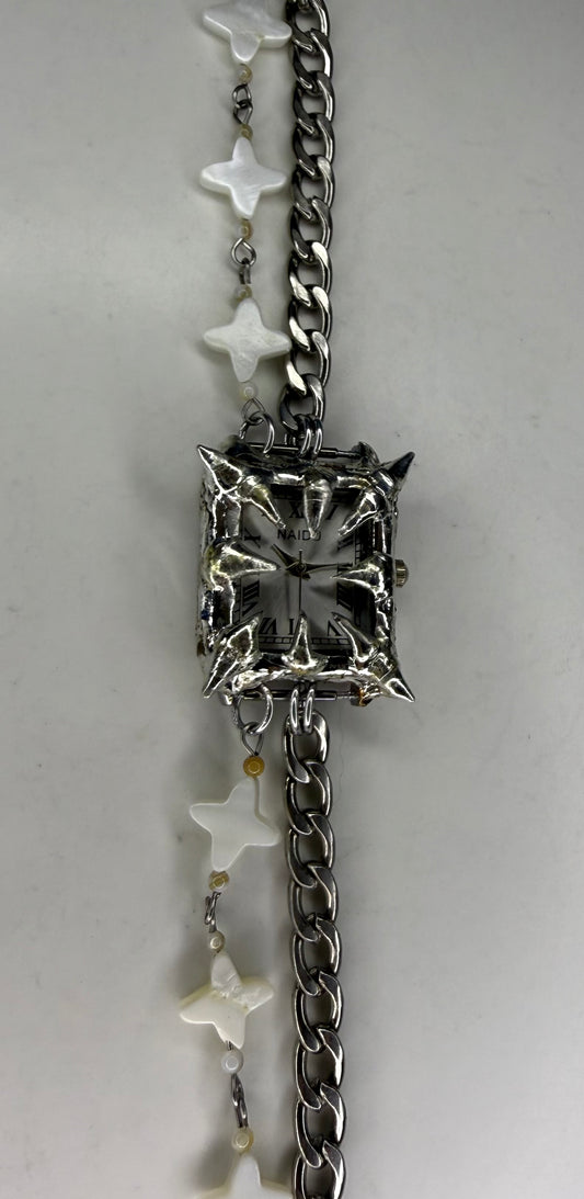 White Beaded Watch