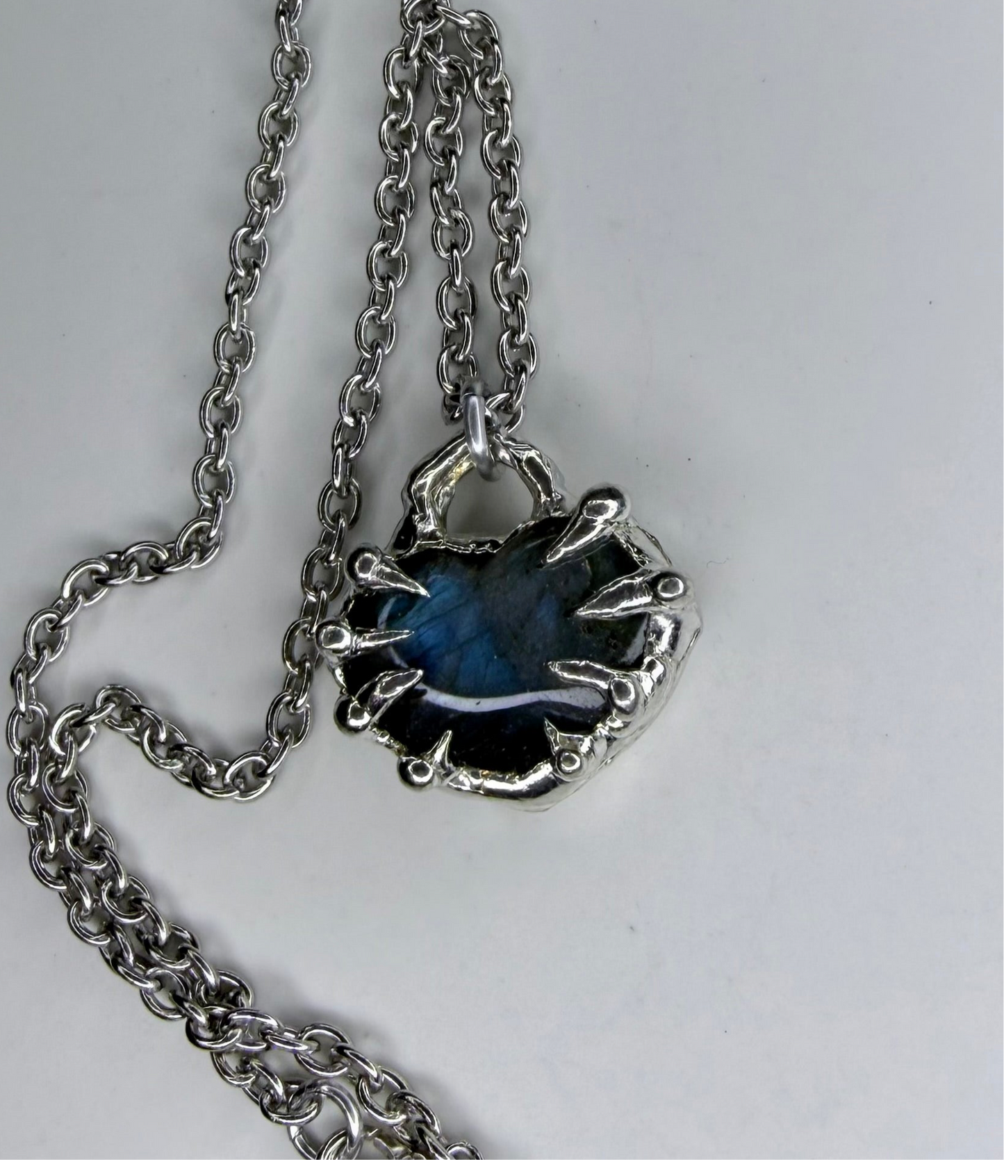 Labradorite Spiked Heart