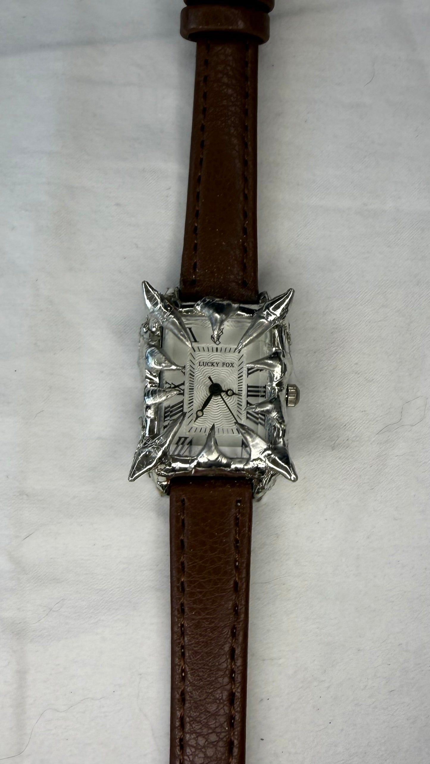 Brown Faux Leather Watch