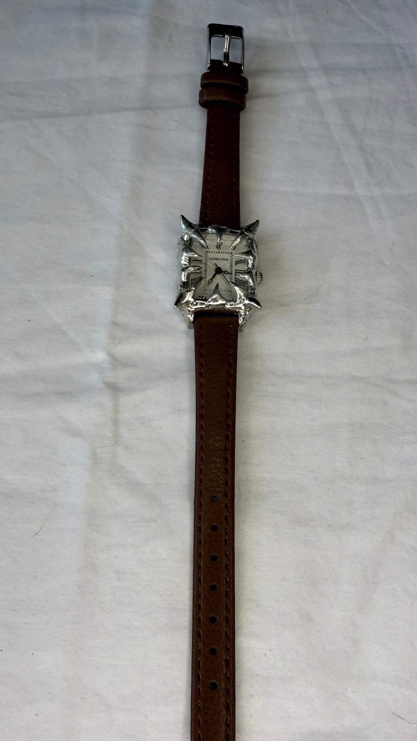 Brown Faux Leather Watch