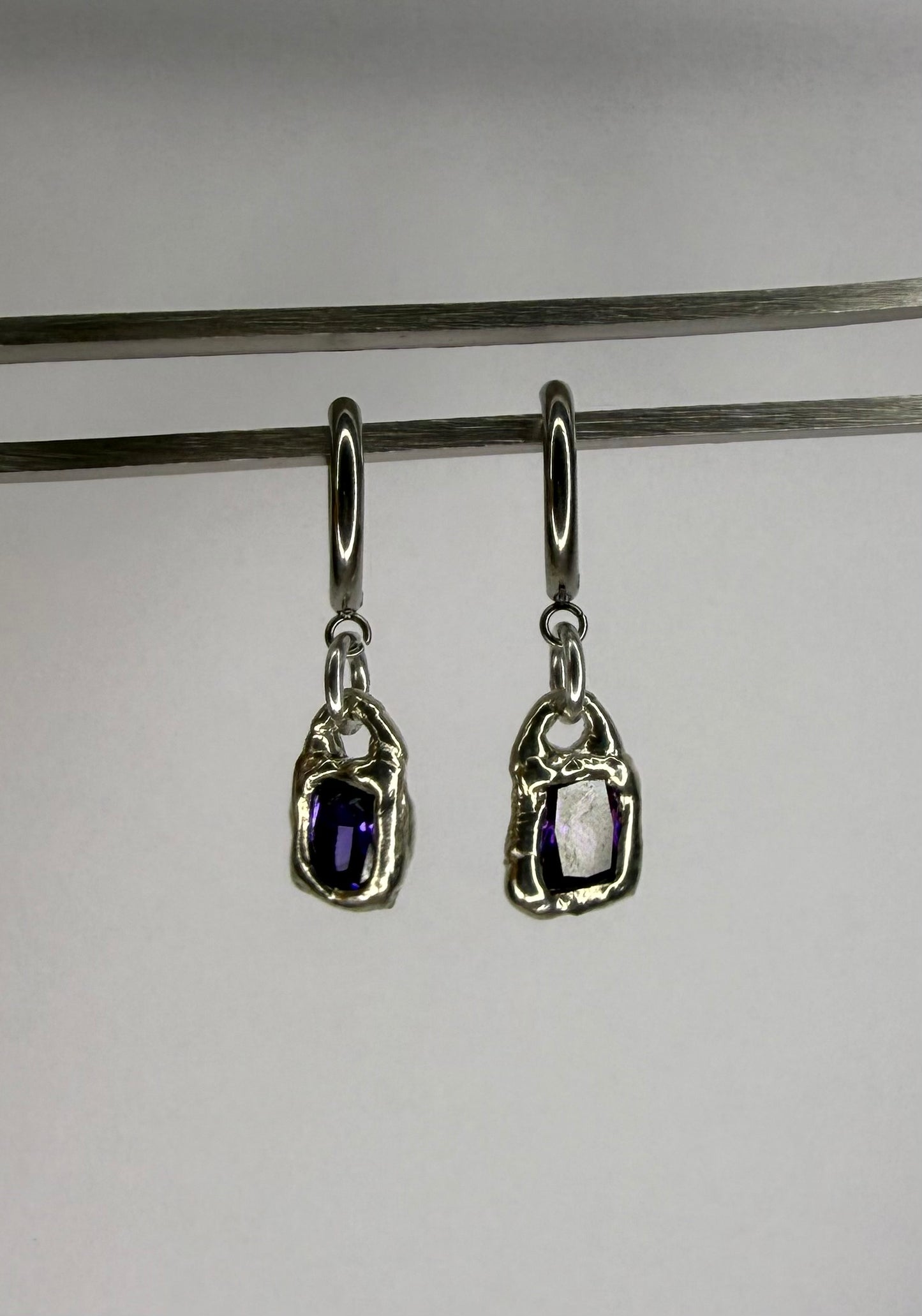 Purple Zirconia Earrings