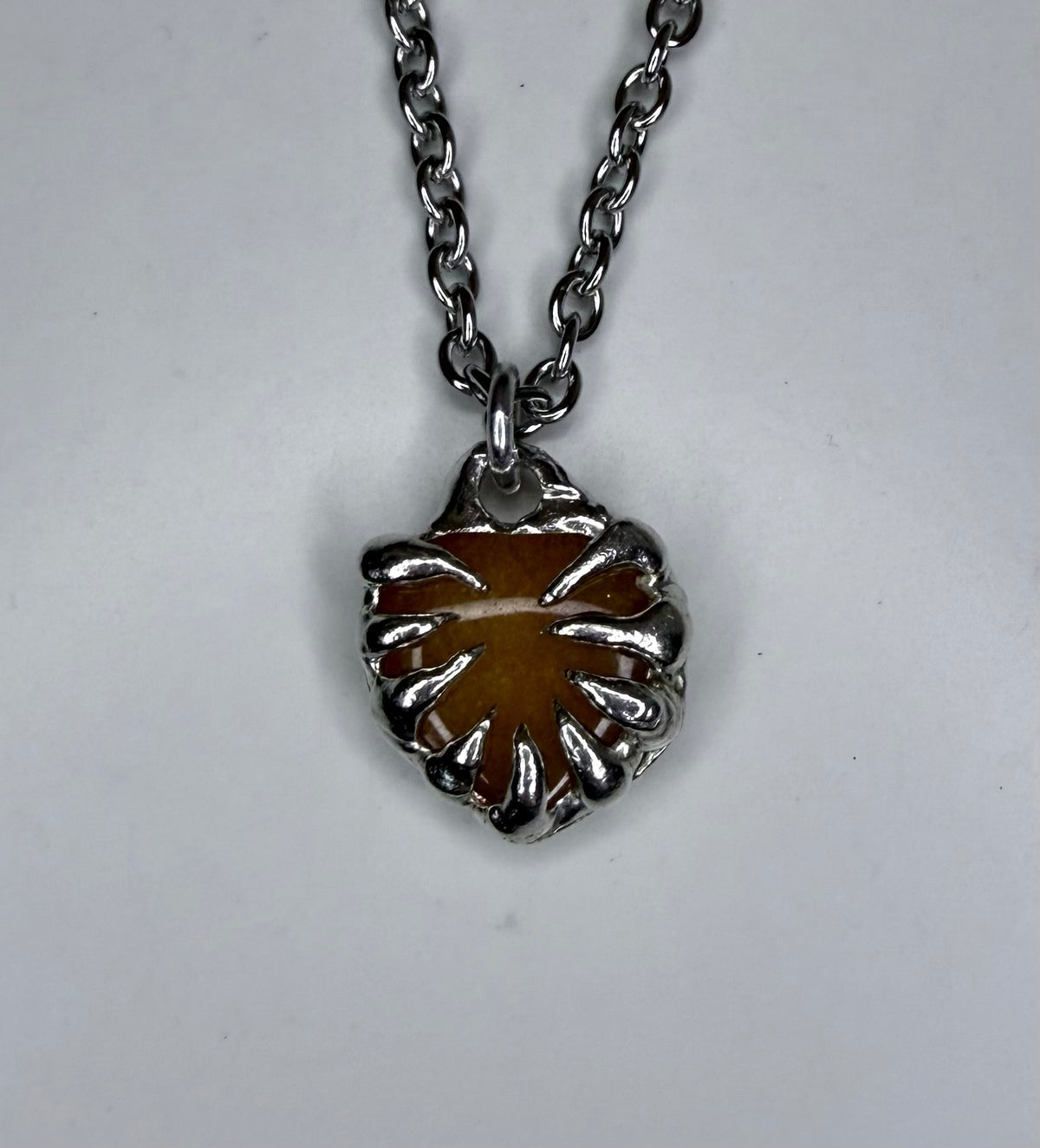 Honey Calcite Heart