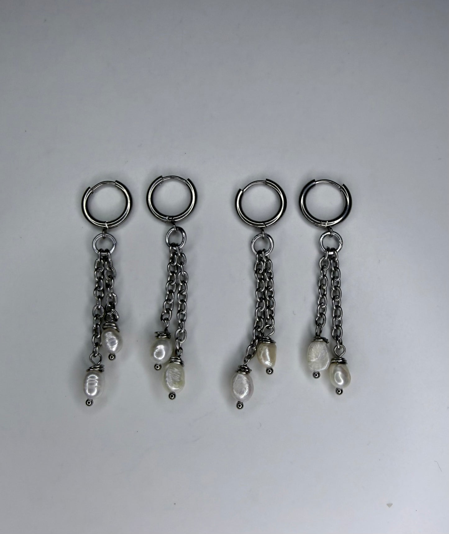 Double Pearl Earrings