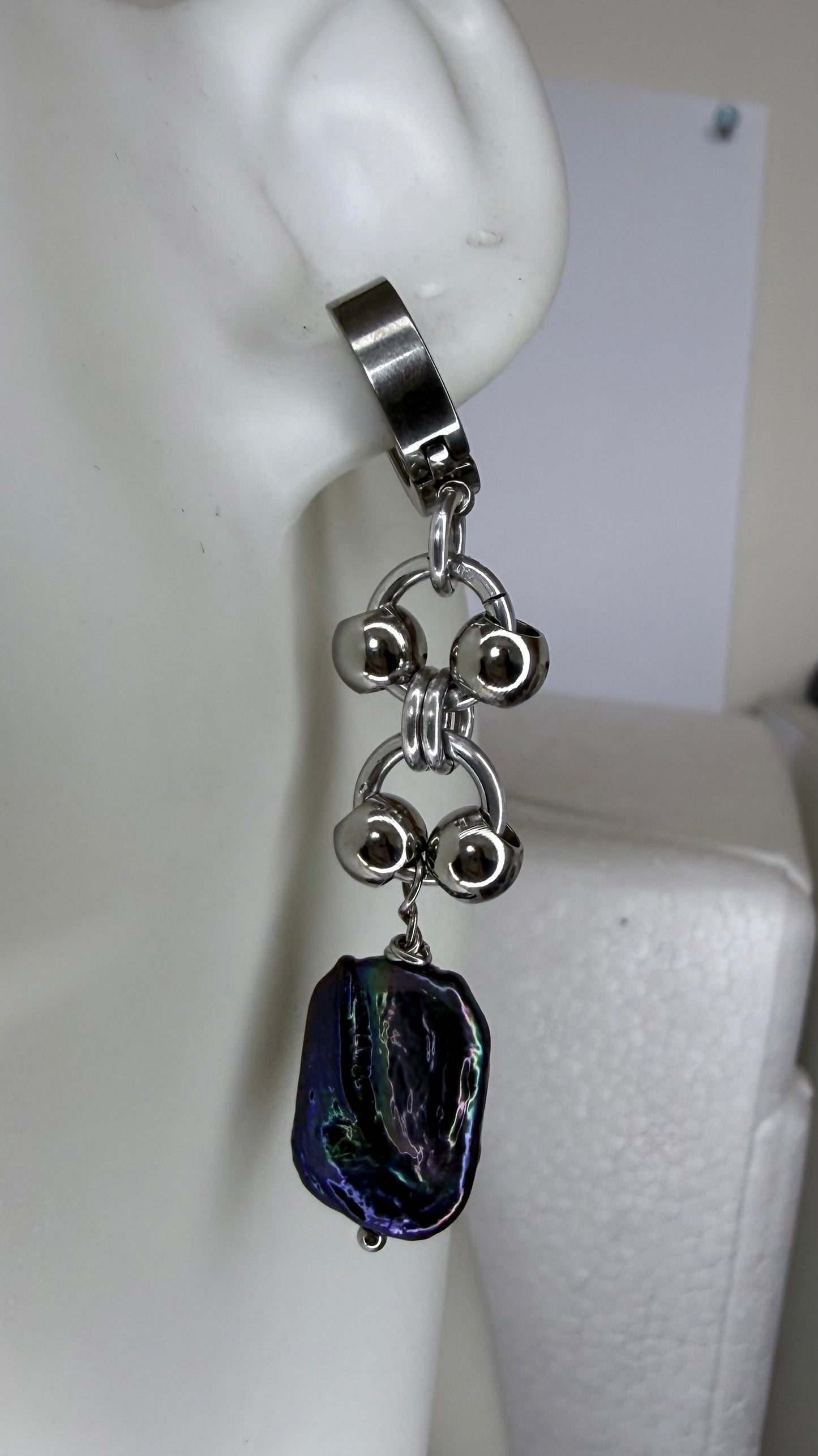 Purple Pearl Earrings