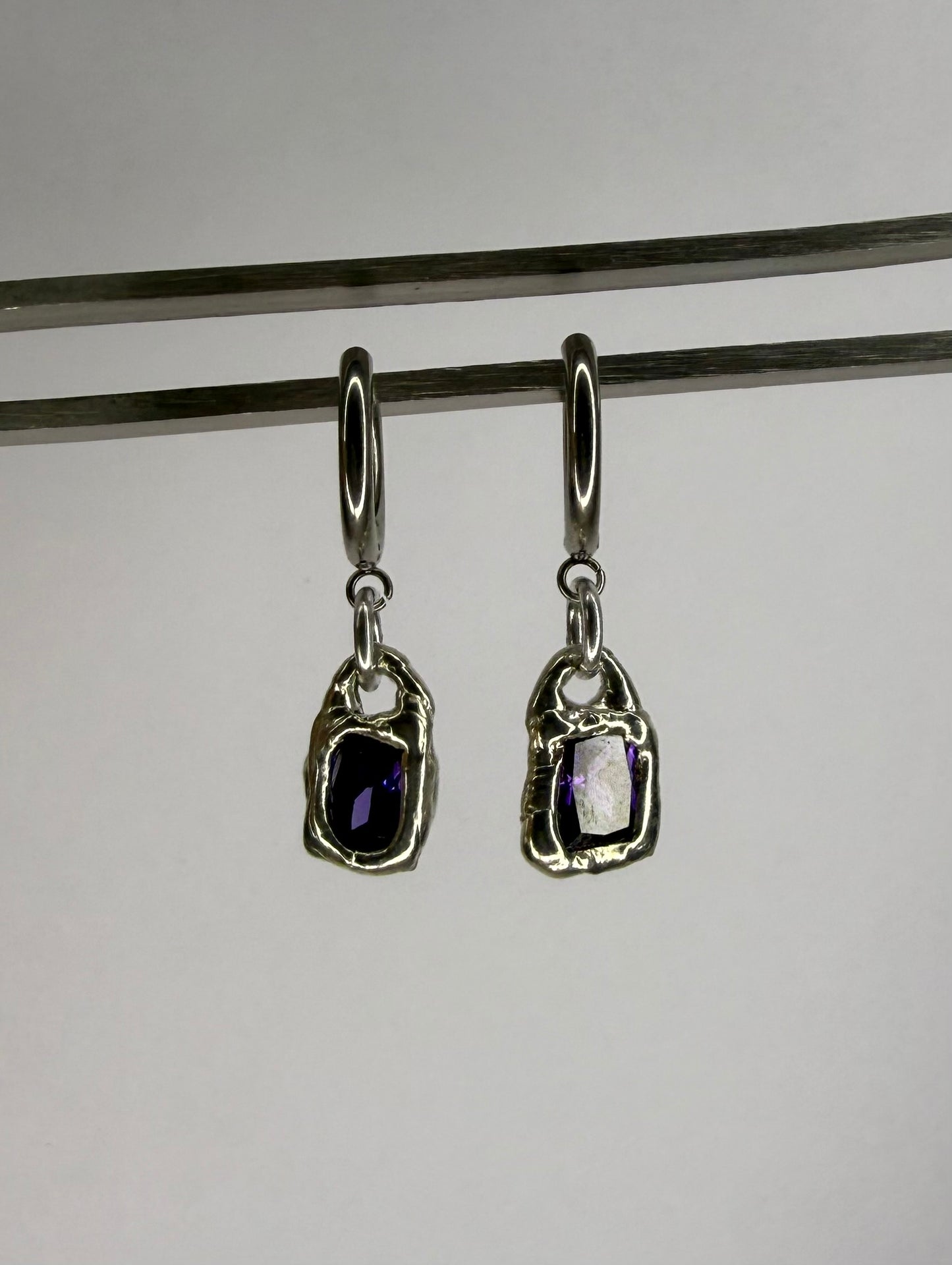 Purple Zirconia Earrings