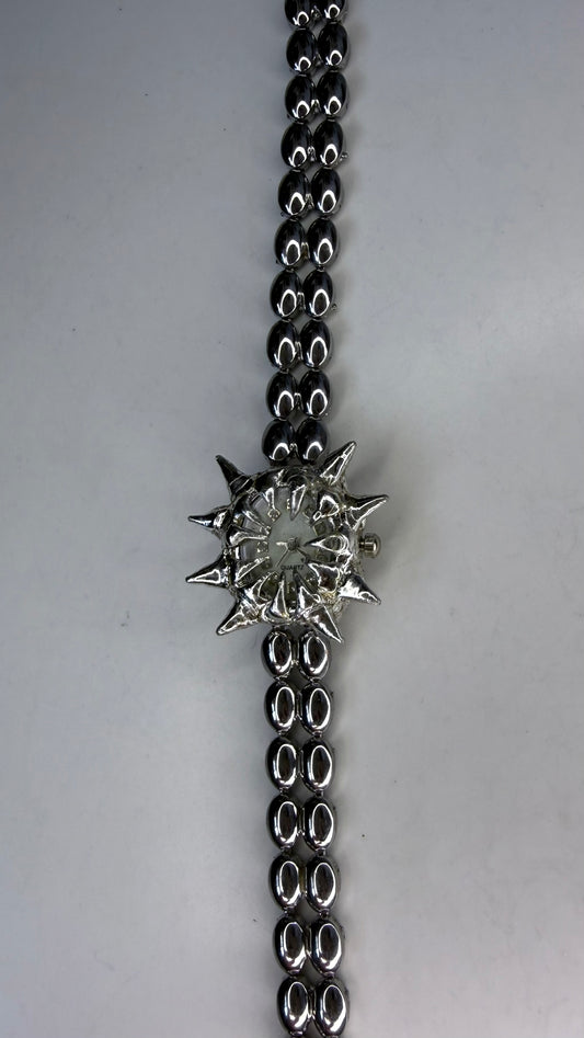 White spiked Watch