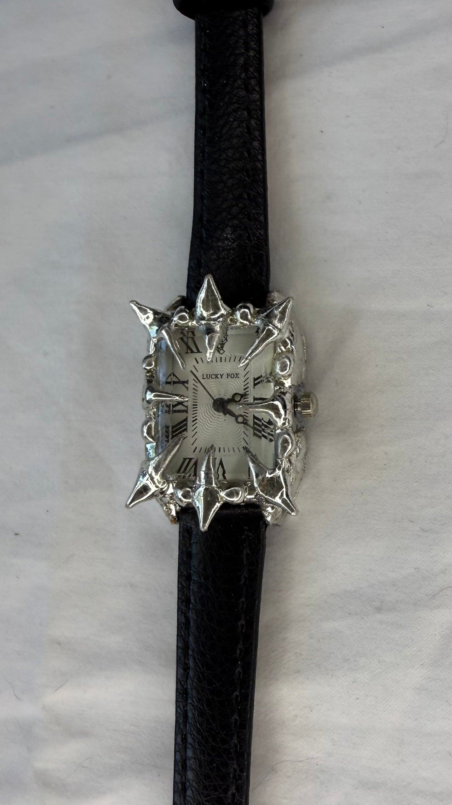 Black Faux leather watch