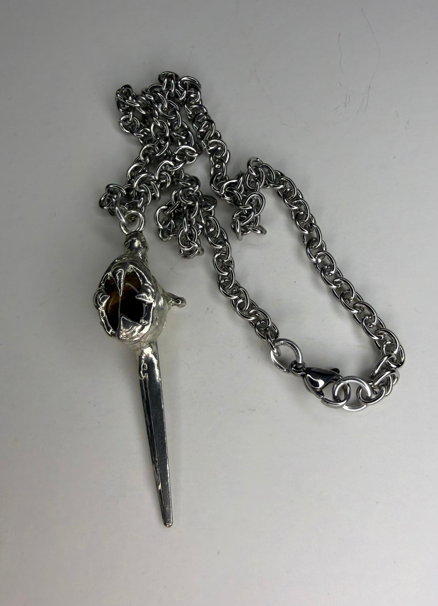 Tigers Eye Sword Necklace