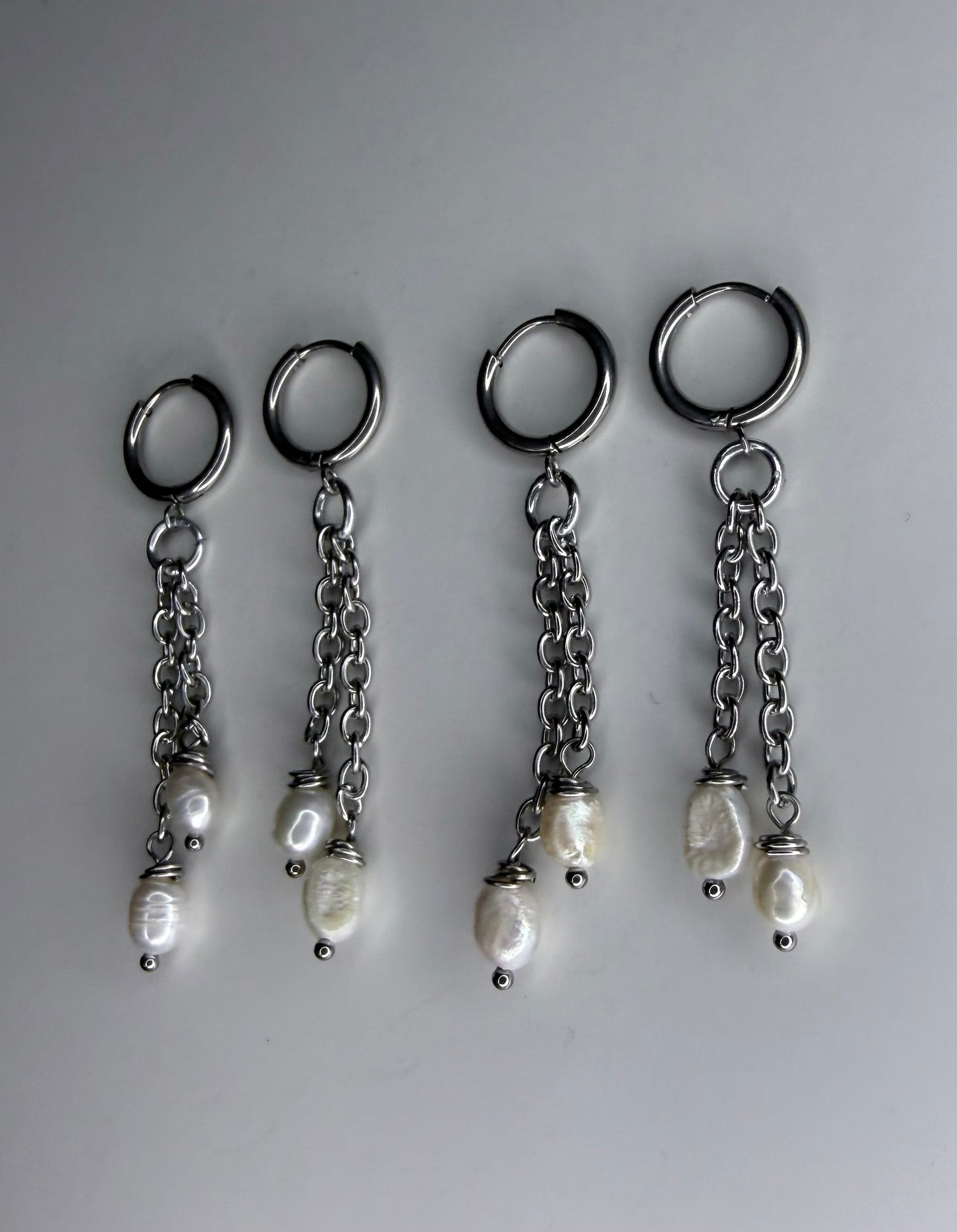 Double Pearl Earrings