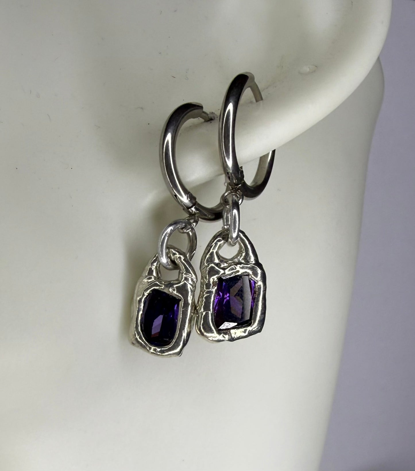 Purple Zirconia Earrings