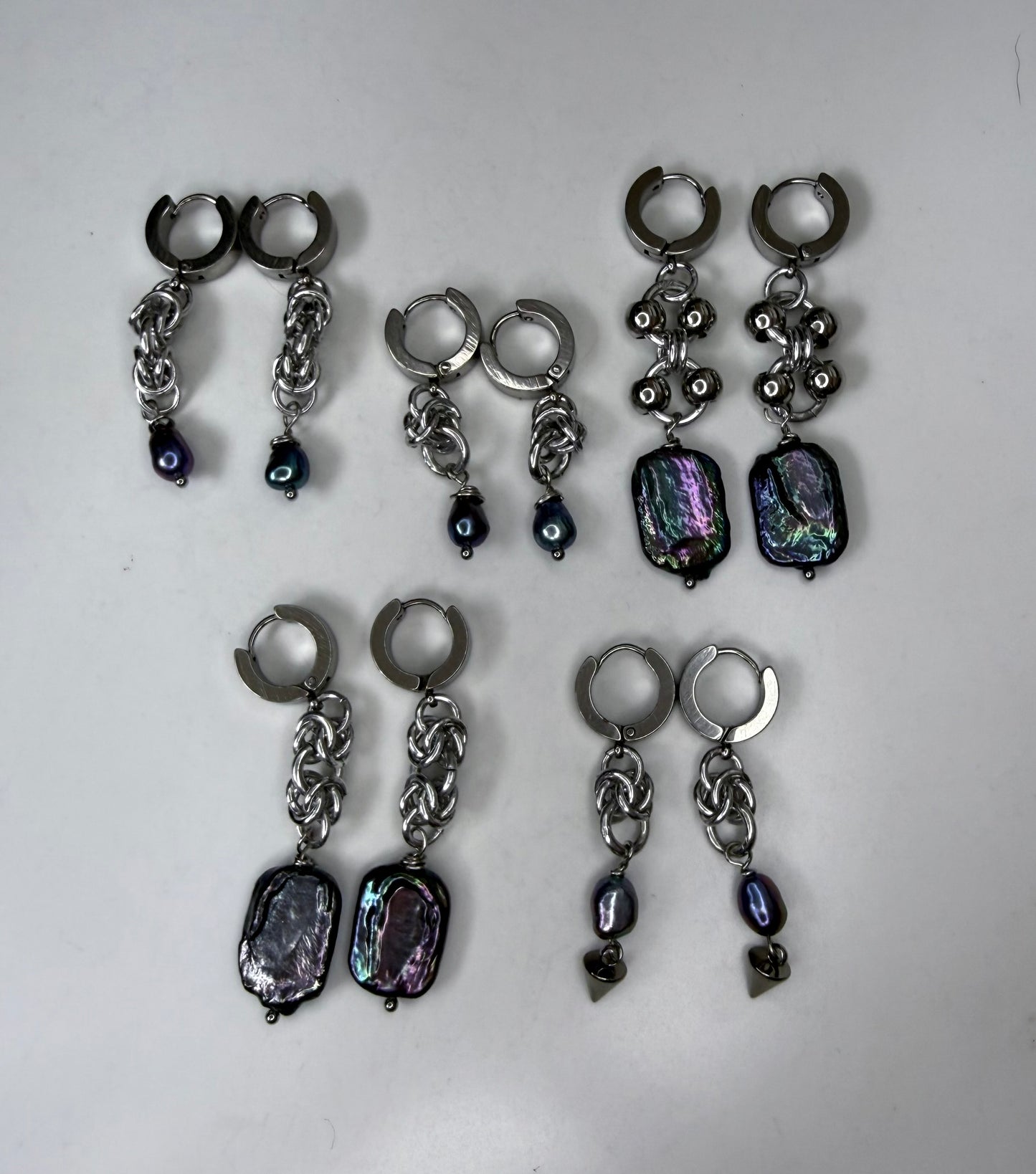 Purple Pearl Earrings