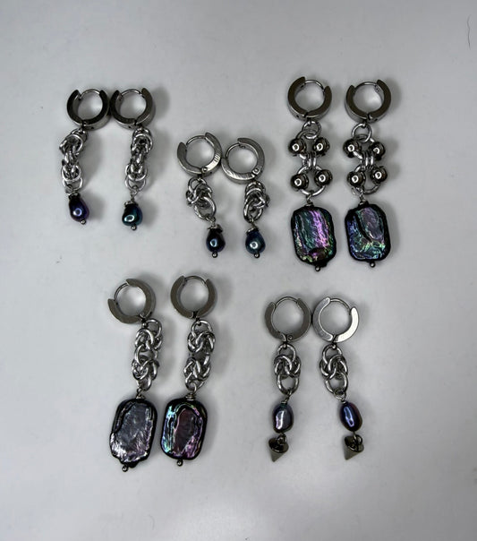 Purple Pearl Earrings