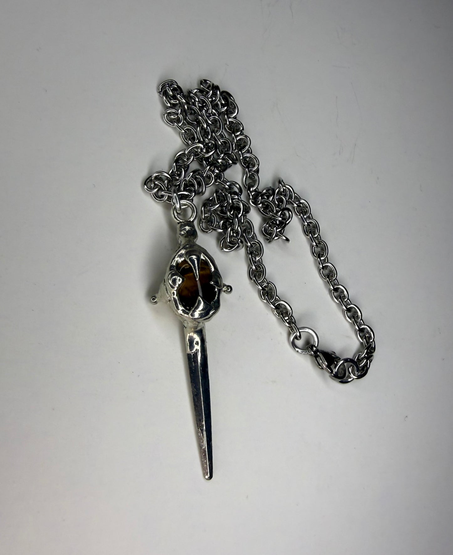 Tigers Eye Sword Necklace