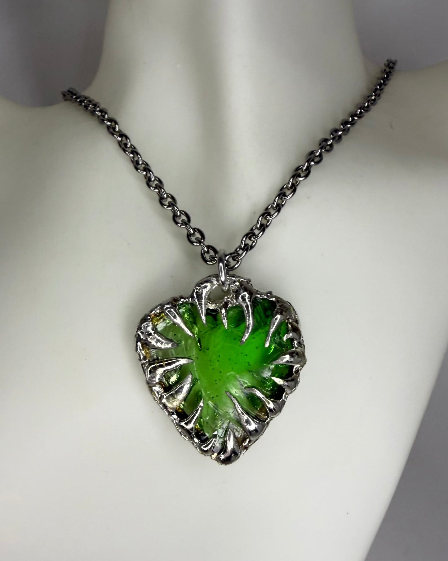 Green Heart Necklace