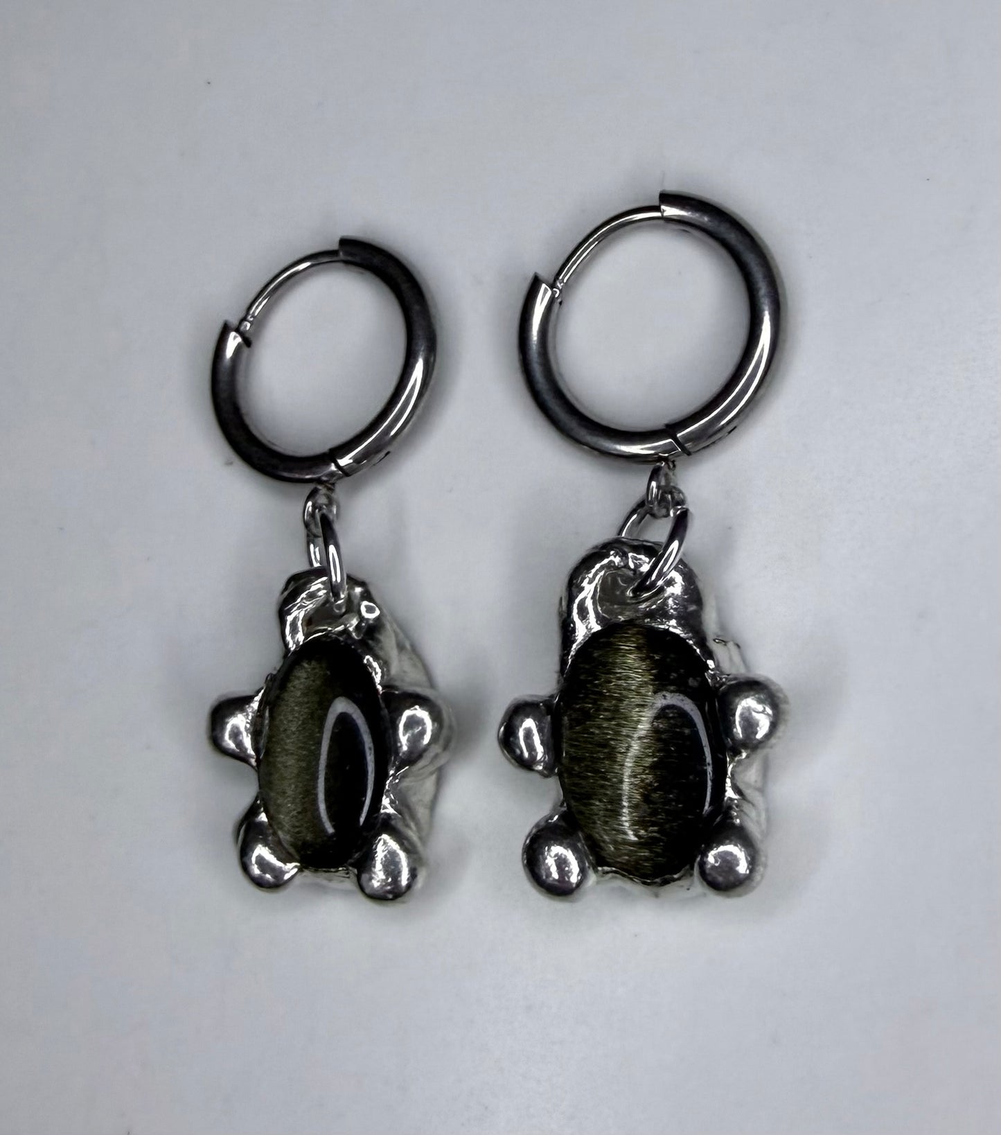 Golden Obsidian Earrings