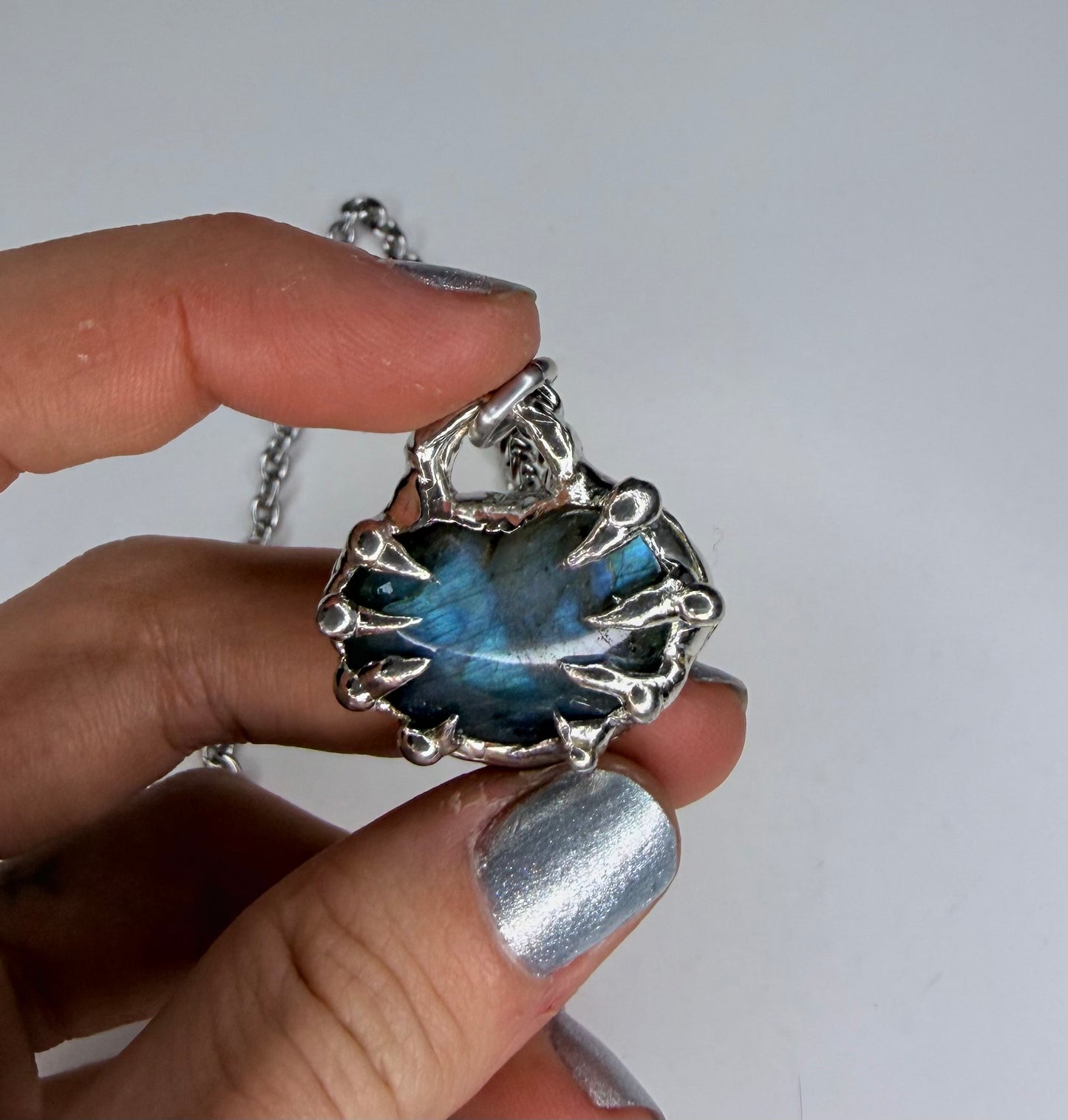 Labradorite Spiked Heart