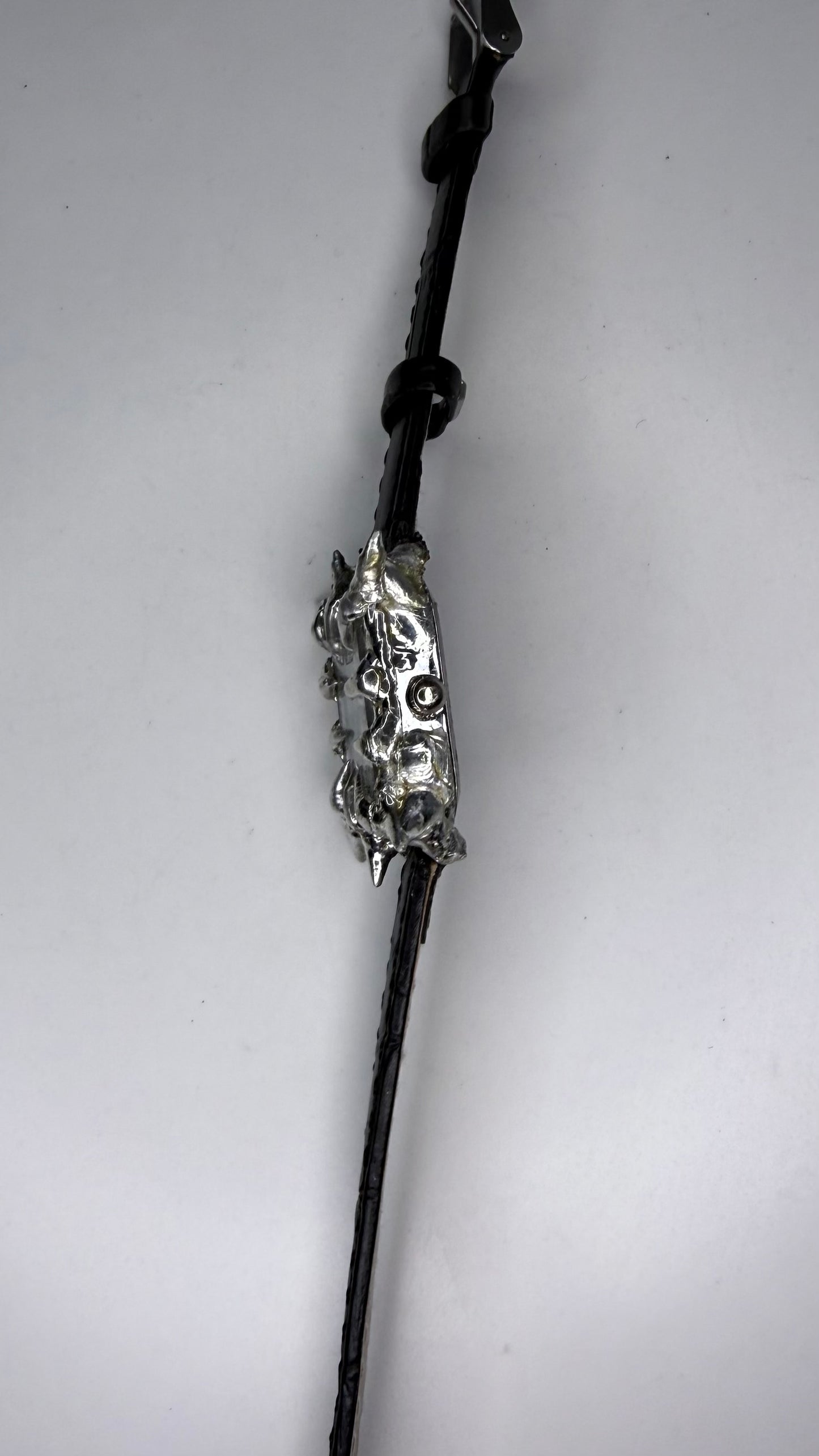 Black faux lather watch