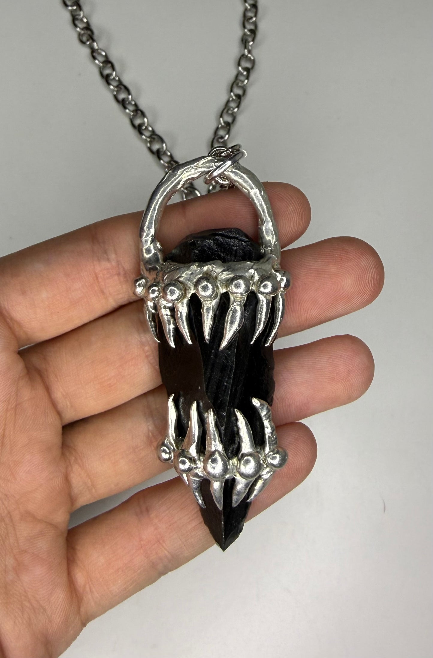 Obsidian Dagger Necklace
