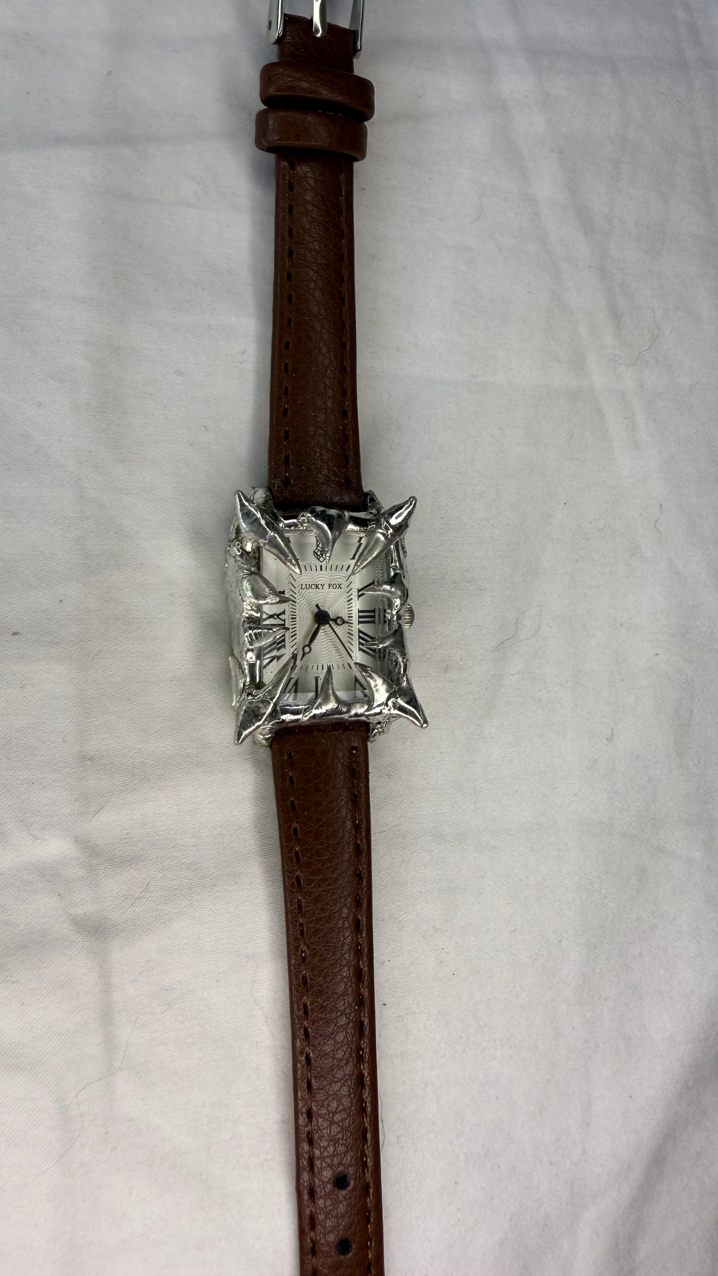 Brown Faux Leather Watch